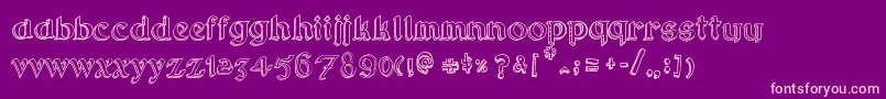 RotundaGeo Font – Pink Fonts on Purple Background