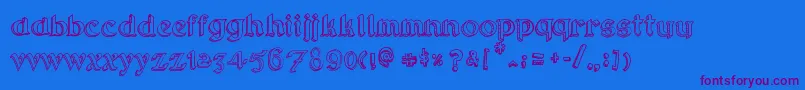 RotundaGeo Font – Purple Fonts on Blue Background