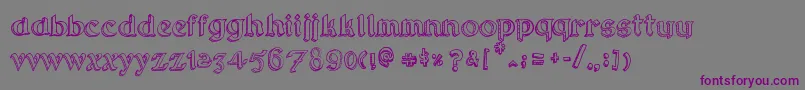 RotundaGeo Font – Purple Fonts on Gray Background