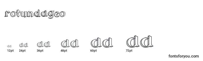 Größen der Schriftart RotundaGeo