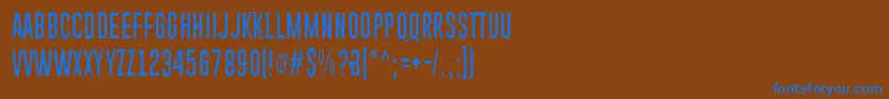 Шрифт Piparivahtiperhonen – синие шрифты на коричневом фоне