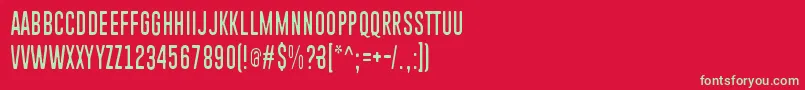 Piparivahtiperhonen Font – Green Fonts on Red Background