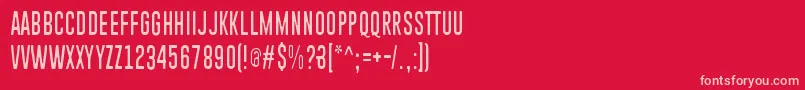 Piparivahtiperhonen Font – Pink Fonts on Red Background
