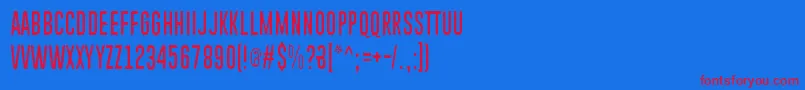 Piparivahtiperhonen Font – Red Fonts on Blue Background