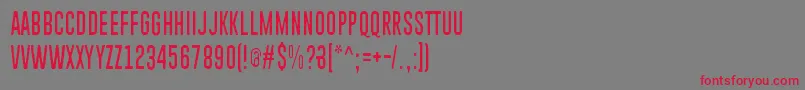 Piparivahtiperhonen-Schriftart – Rote Schriften auf grauem Hintergrund