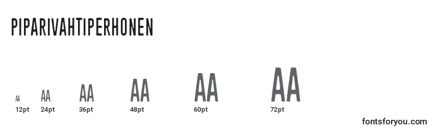 Размеры шрифта Piparivahtiperhonen