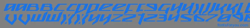 Snubfighterei Font – Blue Fonts on Gray Background