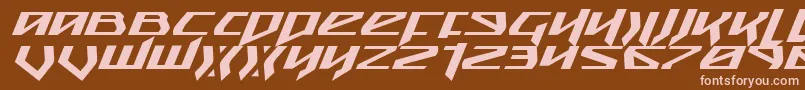 Snubfighterei Font – Pink Fonts on Brown Background