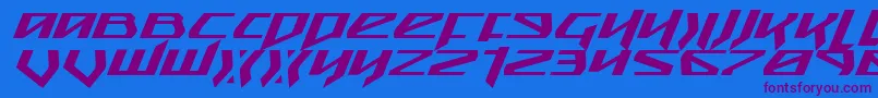 Snubfighterei Font – Purple Fonts on Blue Background
