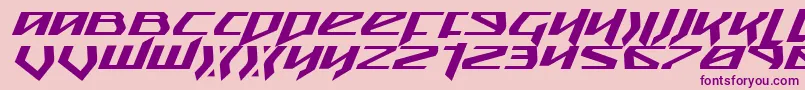 Snubfighterei Font – Purple Fonts on Pink Background