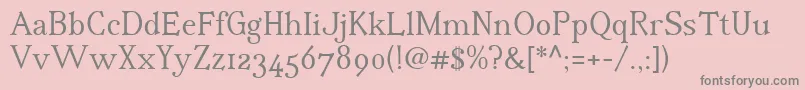 Police IrianisadfstdRegular.ttc – polices grises sur fond rose