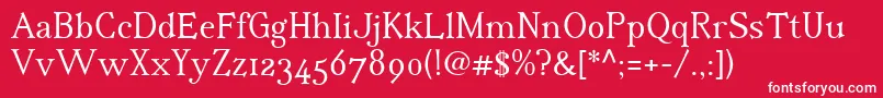IrianisadfstdRegular.ttcフォントについての詳細 フォントIrianisadfstdRegular.ttc – 赤い背景に白い文字