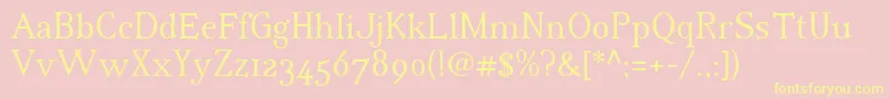 IrianisadfstdRegular.ttc Font – Yellow Fonts on Pink Background