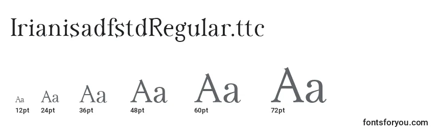 Размеры шрифта IrianisadfstdRegular.ttc