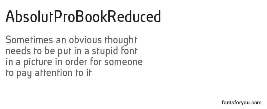 AbsolutProBookReduced Font