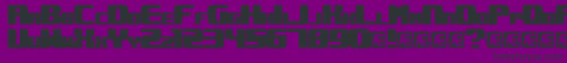 UnderwhelmedBrk-Schriftart – Schwarze Schriften auf violettem Hintergrund