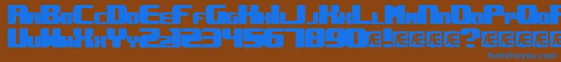 UnderwhelmedBrk Font – Blue Fonts on Brown Background