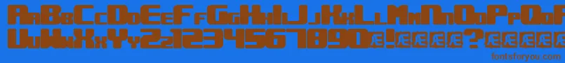 UnderwhelmedBrk Font – Brown Fonts on Blue Background