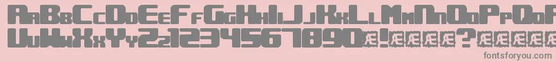 UnderwhelmedBrk Font – Gray Fonts on Pink Background