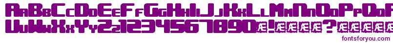 UnderwhelmedBrk Font – Purple Fonts on White Background