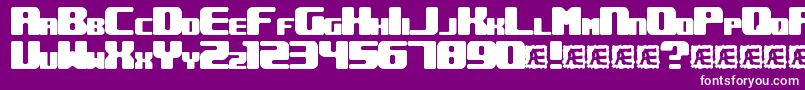 UnderwhelmedBrk Font – White Fonts on Purple Background