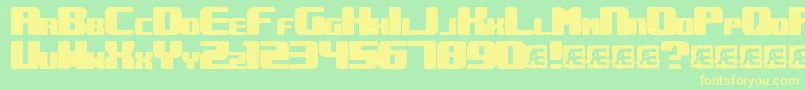 UnderwhelmedBrk Font – Yellow Fonts on Green Background
