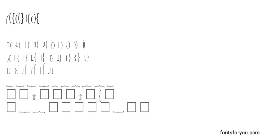 Шрифт FencesPlain – алфавит, цифры, специальные символы
