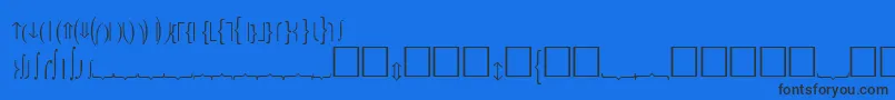 FencesPlain Font – Black Fonts on Blue Background