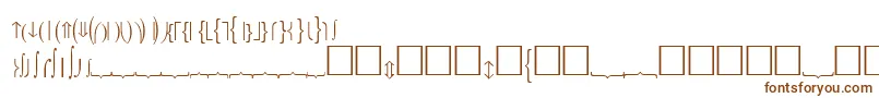 フォントFencesPlain – 白い背景に茶色のフォント