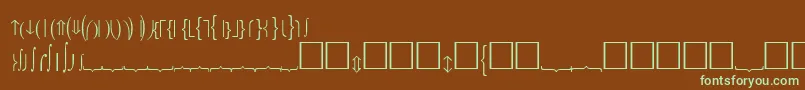 Шрифт FencesPlain – зелёные шрифты на коричневом фоне