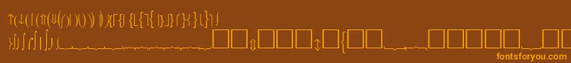 FencesPlain Font – Orange Fonts on Brown Background