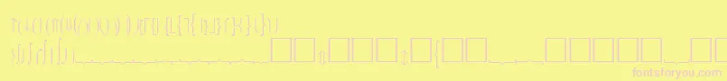 FencesPlain Font – Pink Fonts on Yellow Background