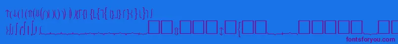 FencesPlain Font – Purple Fonts on Blue Background