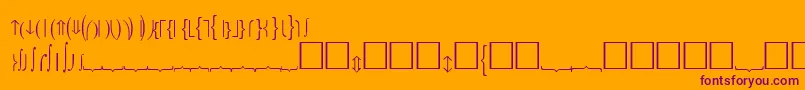 FencesPlain Font – Purple Fonts on Orange Background