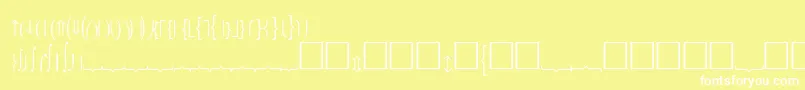 FencesPlain Font – White Fonts on Yellow Background