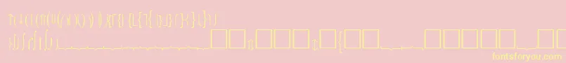 FencesPlain-Schriftart – Gelbe Schriften auf rosa Hintergrund