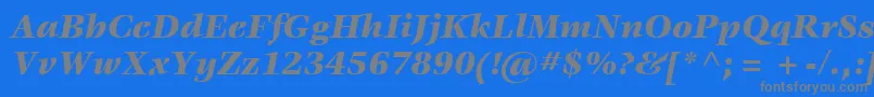 ItcVeljovicLtBlackItalic Font – Gray Fonts on Blue Background