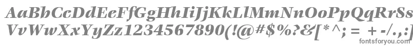 フォントItcVeljovicLtBlackItalic – 白い背景に灰色の文字