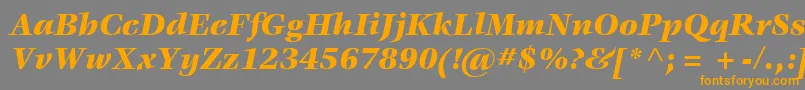 Шрифт ItcVeljovicLtBlackItalic – оранжевые шрифты на сером фоне