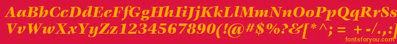 ItcVeljovicLtBlackItalic Font – Orange Fonts on Red Background