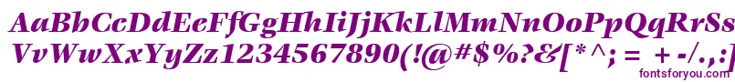 ItcVeljovicLtBlackItalic-fontti – violetit fontit valkoisella taustalla