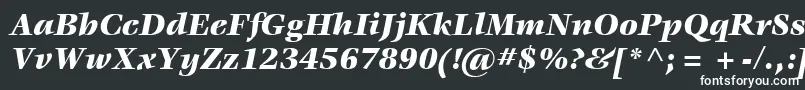 Шрифт ItcVeljovicLtBlackItalic – белые шрифты