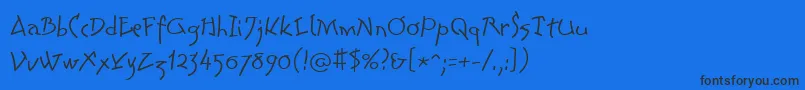 LinotypeColibriLight Font – Black Fonts on Blue Background