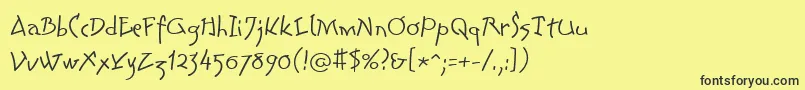 LinotypeColibriLight Font – Black Fonts on Yellow Background