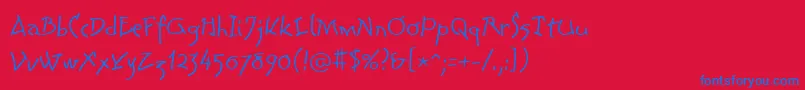 fuente LinotypeColibriLight – Fuentes Azules Sobre Fondo Rojo