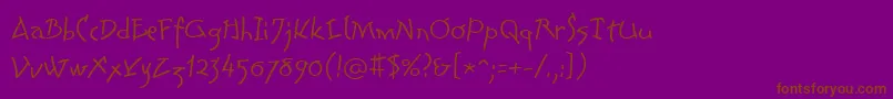 LinotypeColibriLight Font – Brown Fonts on Purple Background