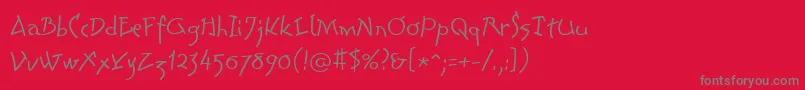 LinotypeColibriLight Font – Gray Fonts on Red Background