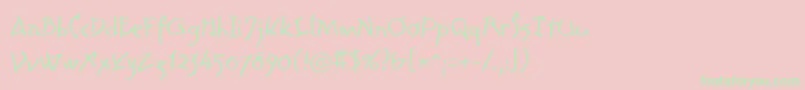 LinotypeColibriLight Font – Green Fonts on Pink Background