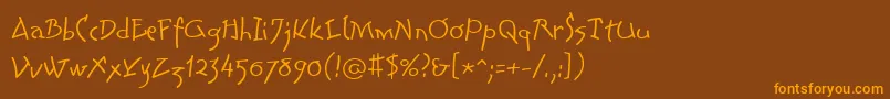 Шрифт LinotypeColibriLight – оранжевые шрифты на коричневом фоне