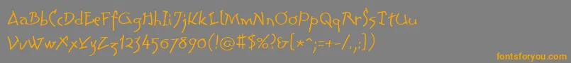 LinotypeColibriLight Font – Orange Fonts on Gray Background